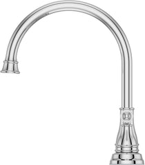 2-Handle Kitchen Sink Faucet with Side Sprayer High Arc Polished Chrome Finish 1.8 GPM Flow Rate 3 or 4 Hole Installation Ceramic Disc Valve