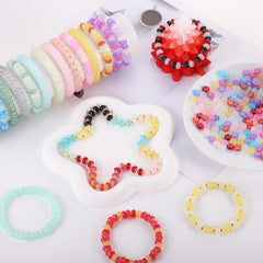 720pcs Abacus Glass Beads for Bracelet, Rondelle Beads for Jewelry Making