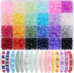 720pcs Abacus Glass Beads for Bracelet, Rondelle Beads for Jewelry Making
